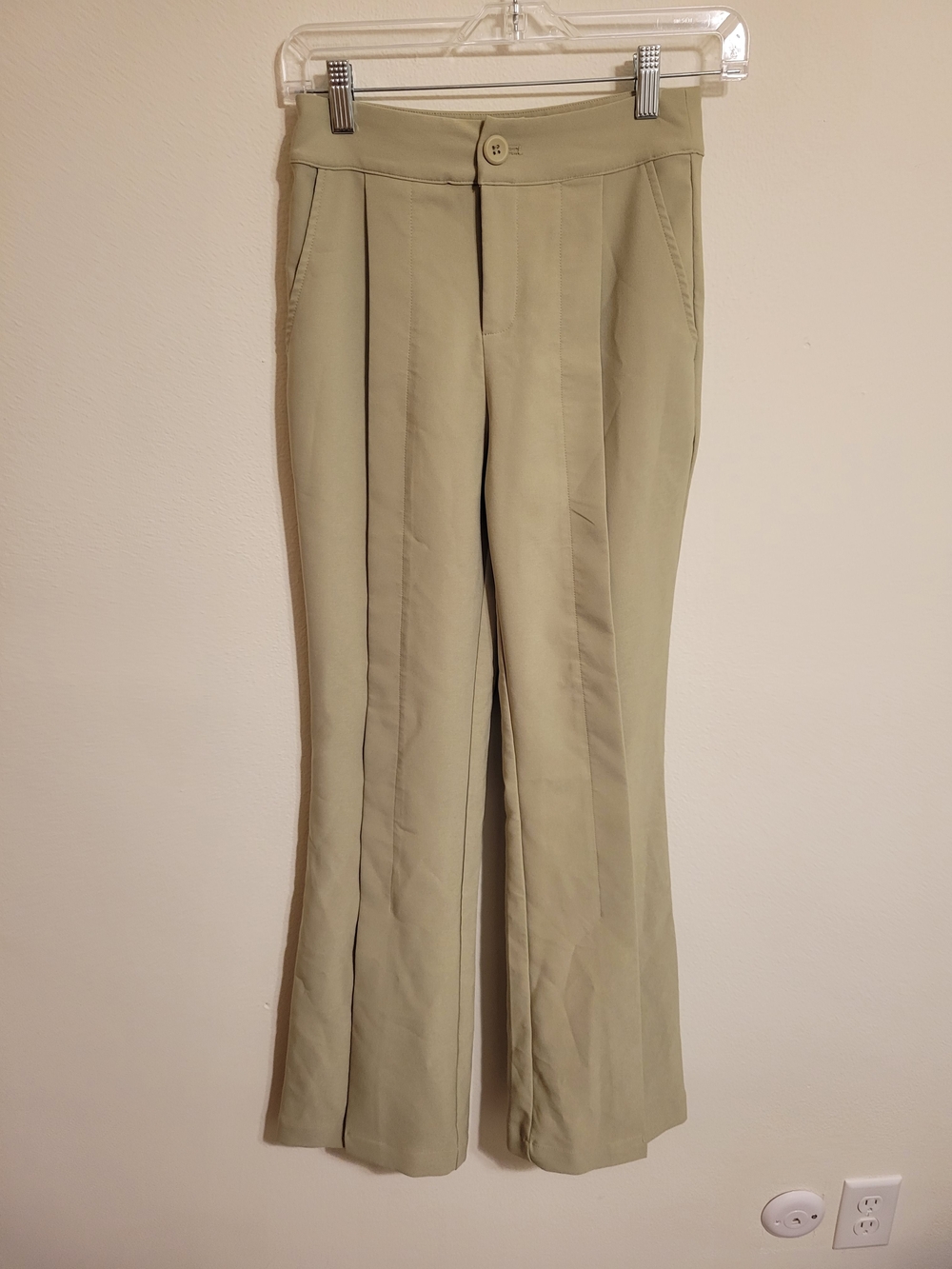 Princess Polly Tailored Cream/Khaki Dress Pants Size 2
